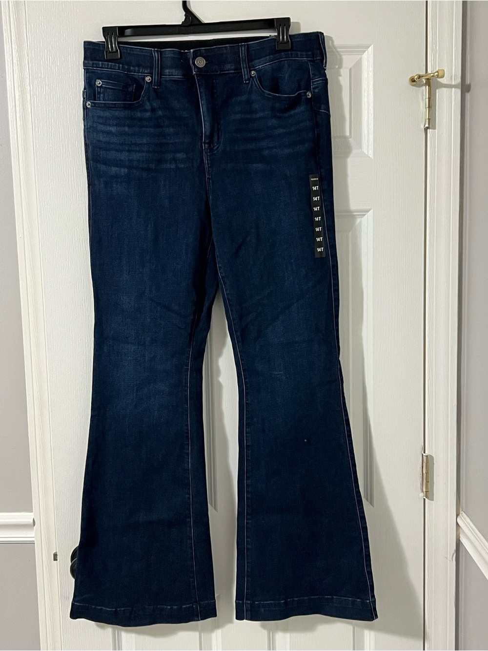 Torrid Bombshell Flare Super Soft Dark Blue Flare Jeans — Women's Flared Denim
